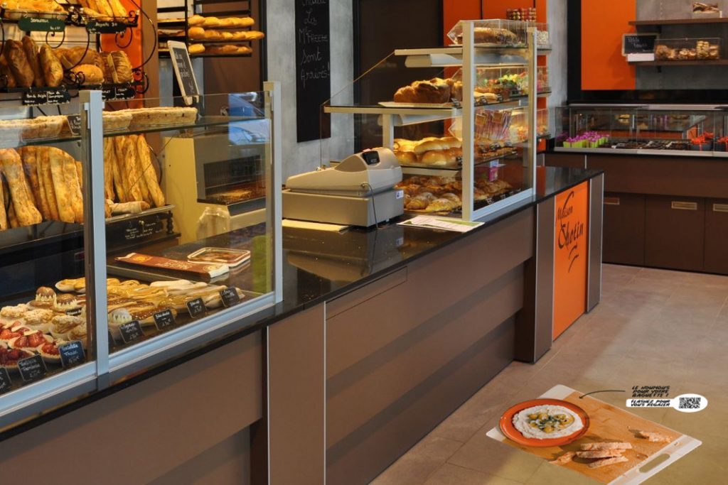 Signalétique dans une boulangerie