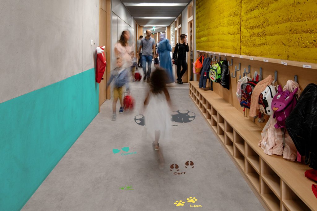 Signalétique pour enfant pattes animaux école