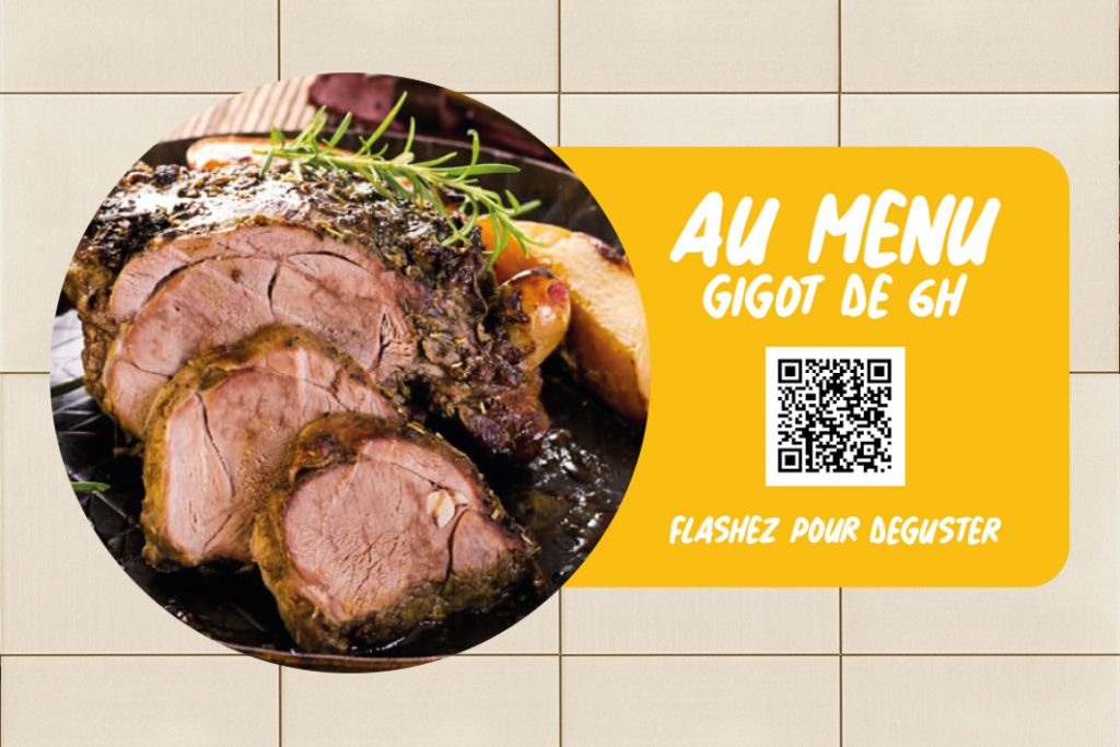 sticker de sol avec qr code gigot