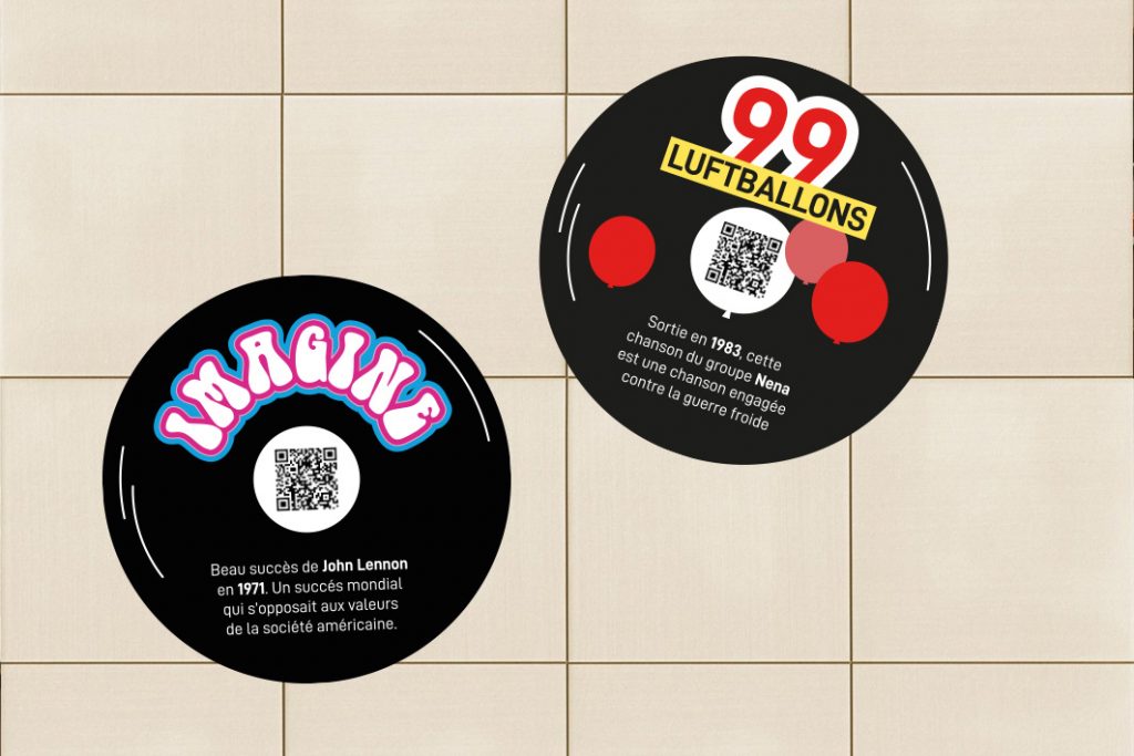 Signalétique sticker de sol musique